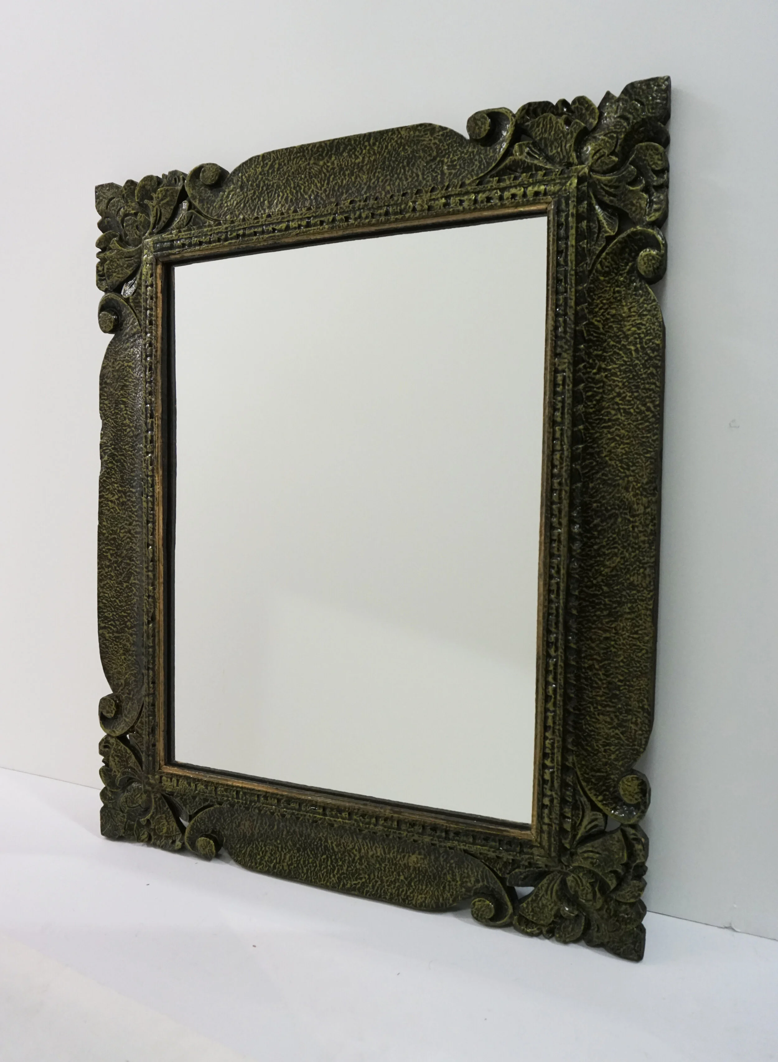 Unique Green Frame Mirror